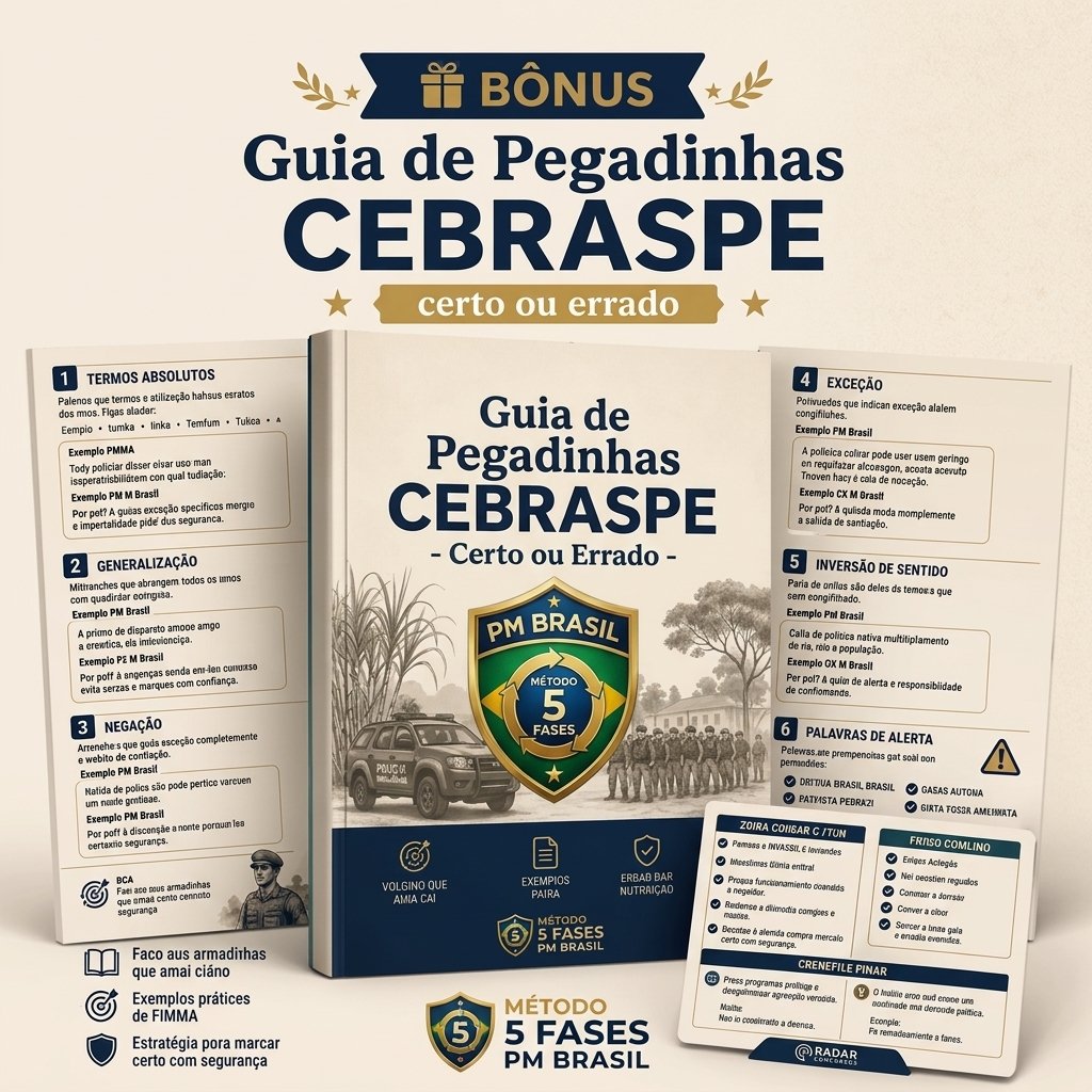 Cronograma de estudos para PM 2026